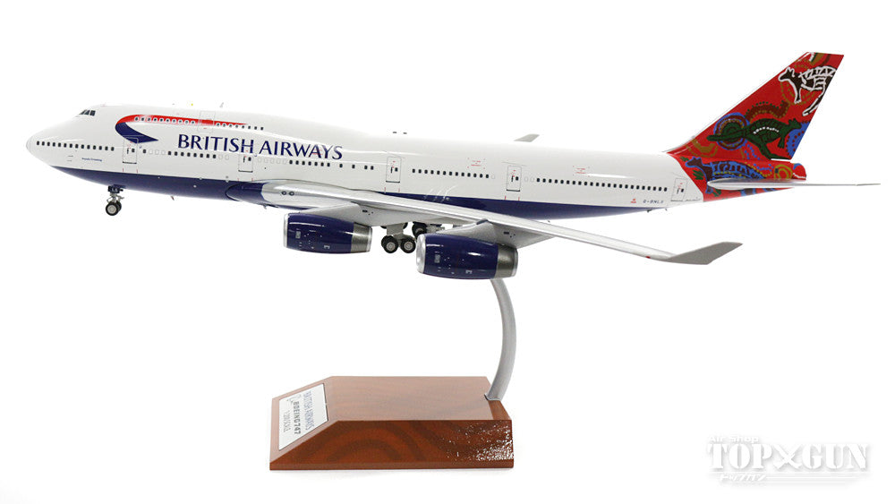 747-400 British Airways Special Paint "Unala Dreaming" 90s-00s G-BNLS (stand included) 1/200 *Made of metal [B-747-4-025]