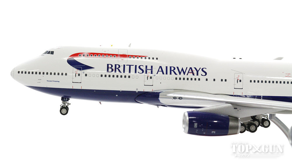 747-400 British Airways Special Paint "Unala Dreaming" 90s-00s G-BNLS (stand included) 1/200 *Made of metal [B-747-4-025]