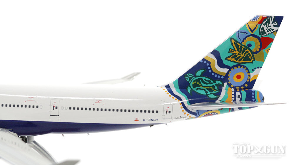 747-400 British Airways Special Paint "Naranj Dreaming" 90s-00s G-BNLN (Stand Included) 1/200 *Made of Metal [B-747-4-026]