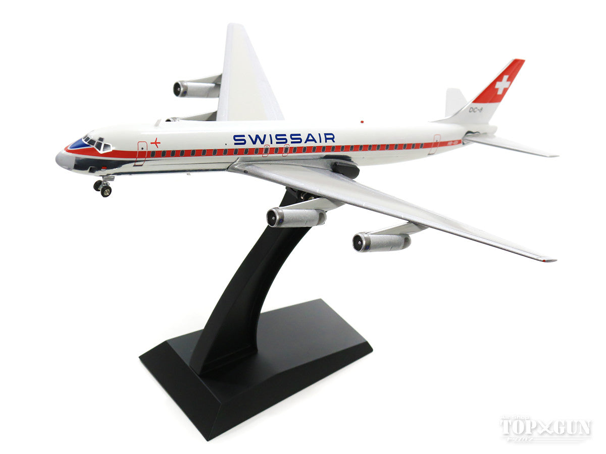 DC-8-62 Swiss Air 1970s Polished finish (stand included) HB-IDI 1/200 *Made of metal [B-862-HB-0318P]