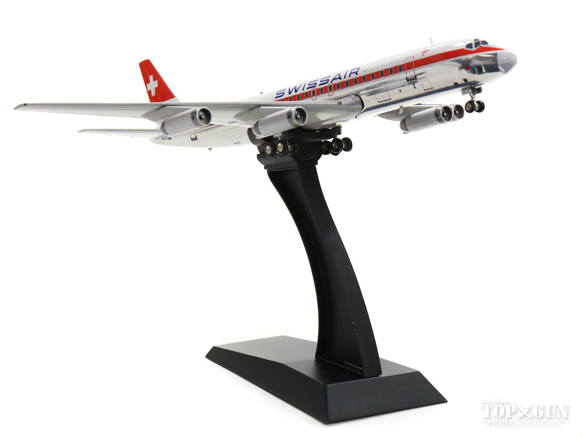 DC-8-62 Swiss Air 1970s Polished finish (stand included) HB-IDI 1/200 *Made of metal [B-862-HB-0318P]