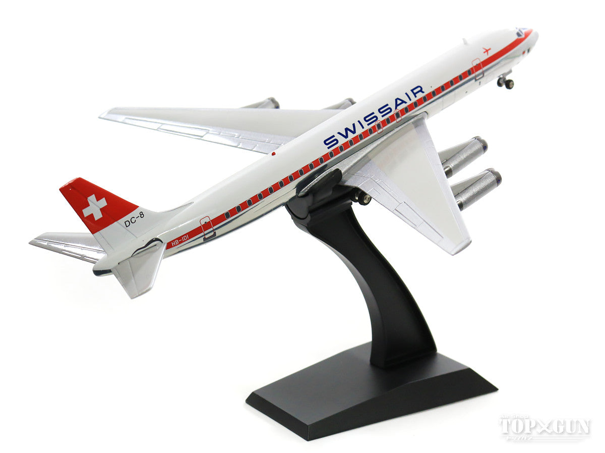 DC-8-62 Swiss Air 1970s Polished finish (stand included) HB-IDI 1/200 *Made of metal [B-862-HB-0318P]