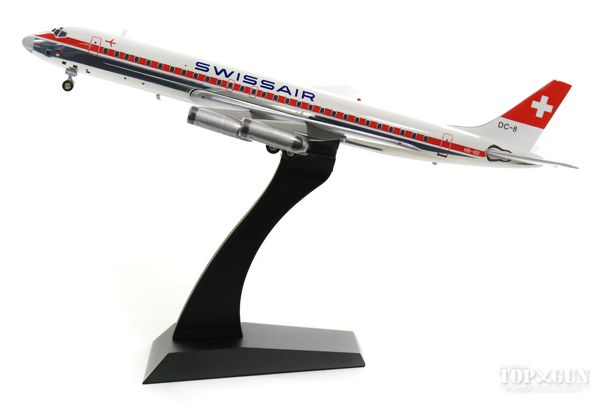 DC-8-62 Swiss Air 1970s Polished finish (stand included) HB-IDI 1/200 *Made of metal [B-862-HB-0318P]