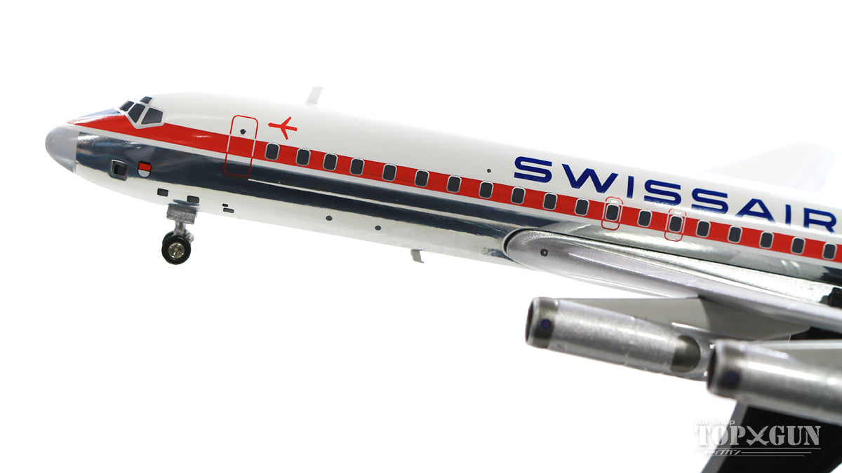 DC-8-62 Swiss Air 1970s Polished finish (stand included) HB-IDI 1/200 *Made of metal [B-862-HB-0318P]