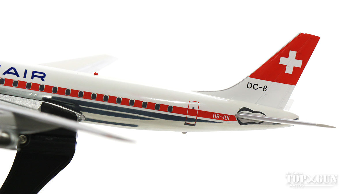 DC-8-62 Swiss Air 1970s Polished finish (stand included) HB-IDI 1/200 *Made of metal [B-862-HB-0318P]