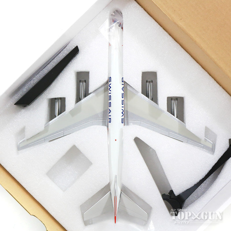 DC-8-62 Swiss Air 1970s Polished finish (stand included) HB-IDI 1/200 *Made of metal [B-862-HB-0318P]