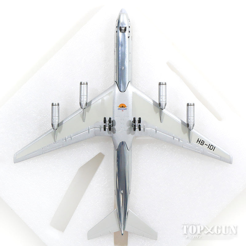 DC-8-62 Swiss Air 1970s Polished finish (stand included) HB-IDI 1/200 *Made of metal [B-862-HB-0318P]