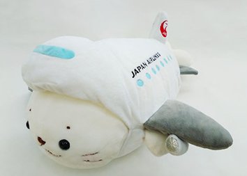 しろたんもちっと飛行機抱きぐるみ [BCB1146]
