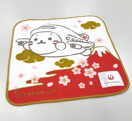 JAL Shirotan New Airplane Mini Towel Red [BCB1176]