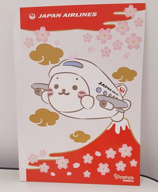 JAL Shirotan B5 Lined Notebook New Airplane Design Red [BCB1180]