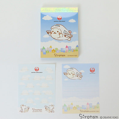 JAL Shirotan Mini Memo Airplane [BCB1197]