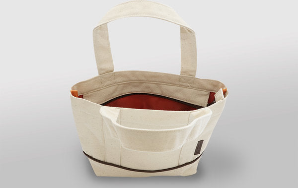 Lunch tote bag with zipper, natural [BJB5054]