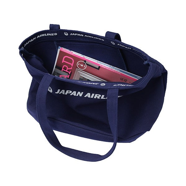 JAL Tote Bag with Zipper Navy [BJB5341]