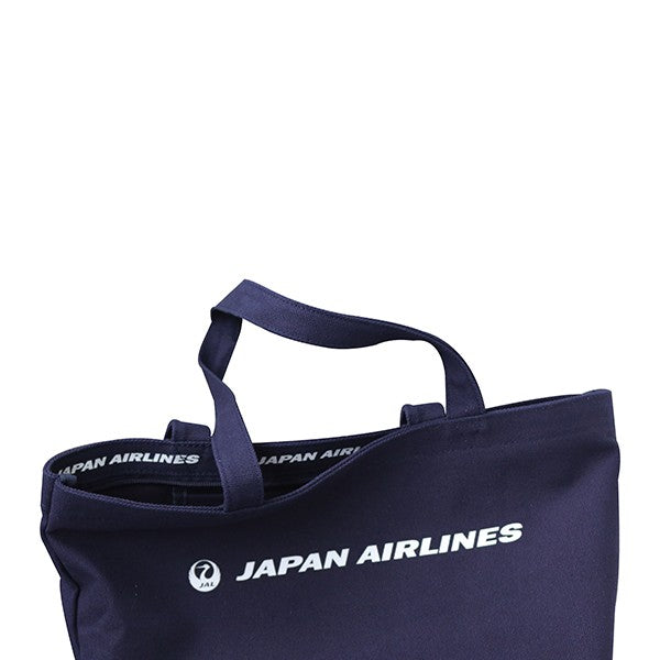 JAL Tote Bag with Zipper Navy [BJB5341]