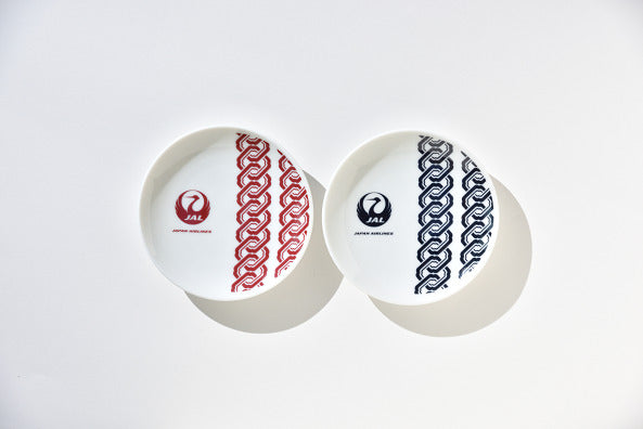 JAL 2-piece small plate set, happi coat pattern [BJB5377]