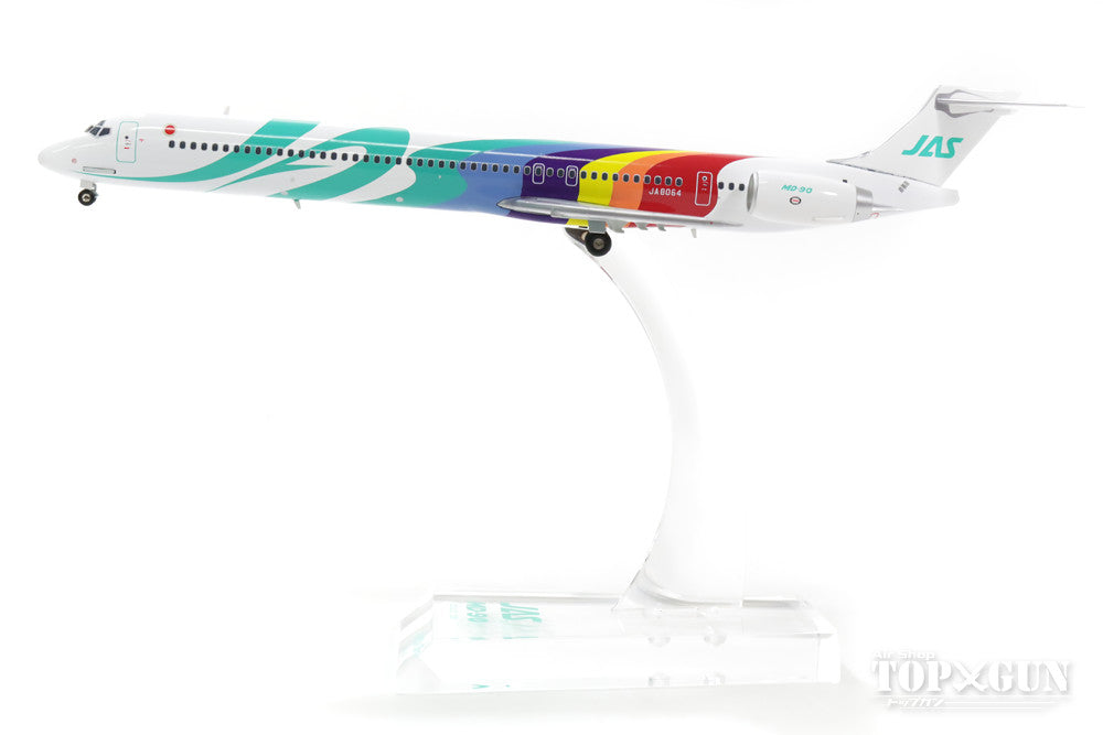 MD-90 JAS Japan Air System "Rainbow Color No. 1" 1990s JA8064 1/200 *Made of metal [BJE3034]