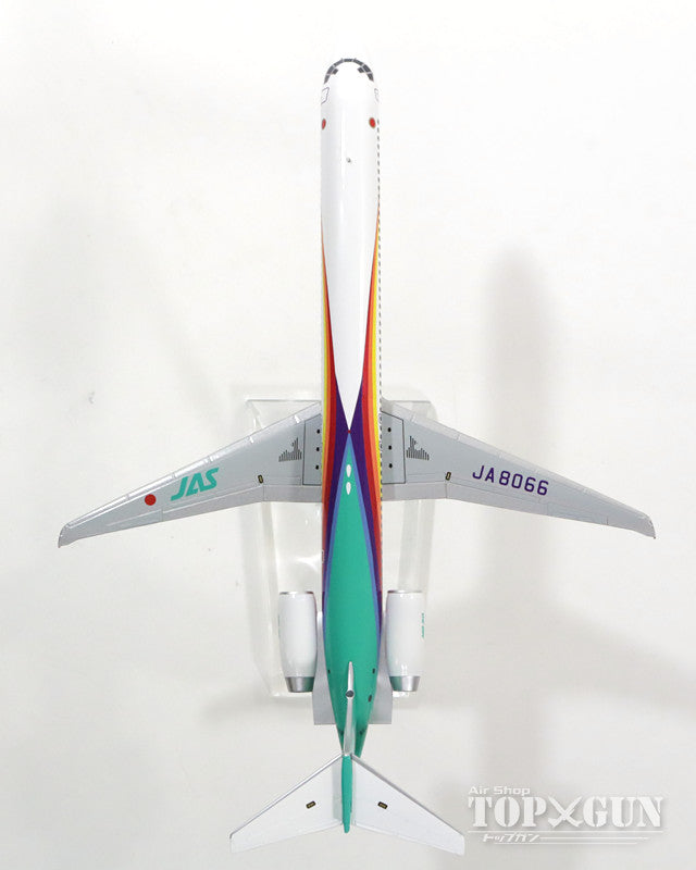 MD-90 JAS Japan Air System "Rainbow Color No. 5" 1990s JA8066 1/200 *Made of metal [BJE3038]