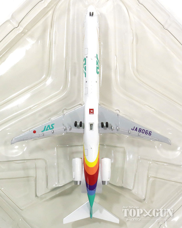 MD-90 JAS Japan Air System "Rainbow Color No. 5" 1990s JA8066 1/200 *Made of metal [BJE3038]