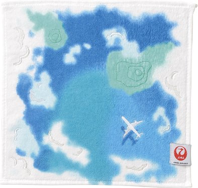 JAL Mini Towel Blue Sky Flight [BJK4071]