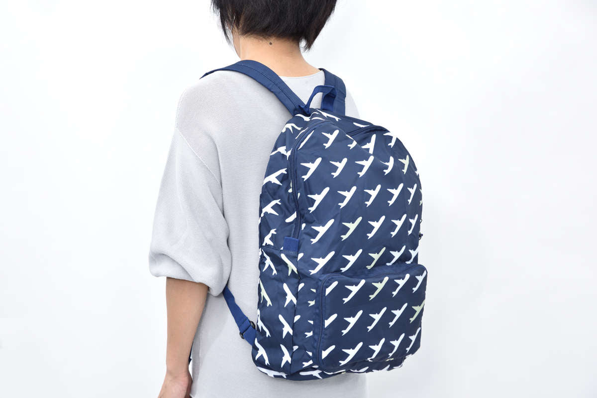 JAL Eco Backpack with Bag Navy Flight [BJK4090]