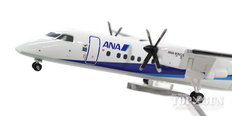 DHC-8-Q300 ANAウイングス最終飛行時 14年3月 JA804K 木製台座・横断幕