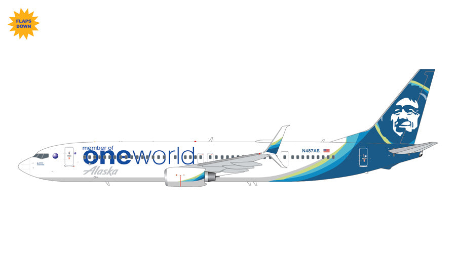 737-900ER アラスカ航空 特別塗装「ワンワールド」 （フラップダウン固定） N487AS 1/200 [G2ASA1015F]
