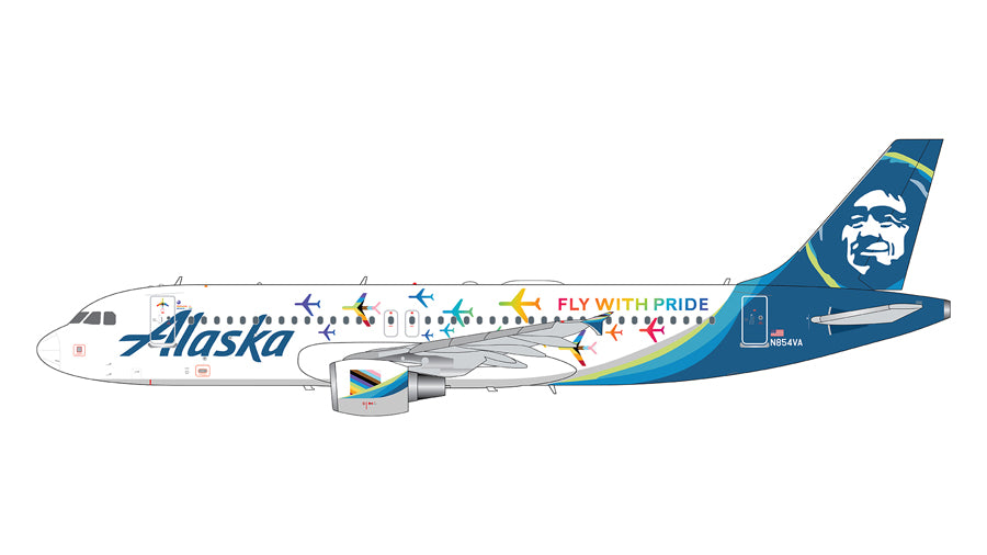 A320 アラスカ航空 特別塗装 「Fly With Pride」 N854VA 1/200 [G2ASA1047]