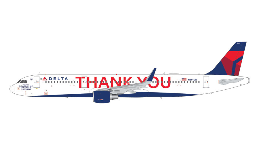 A321-200 Delta Airlines N391DN "THANK YOU" 1/200 [G2DAL925]