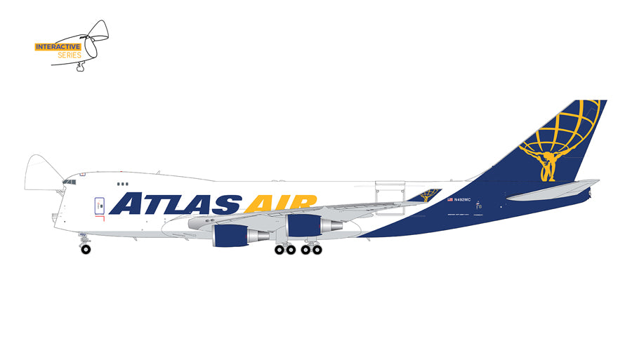 747-400F (Cargo Type) Atlas Air (Cargo door can be opened or closed) N492MC 1/200 [G2GTI931]