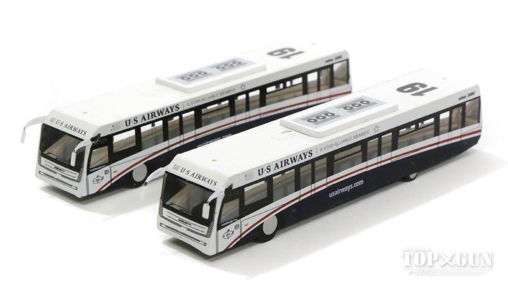 Airport diorama accessories US Airways Contrac COBUS 3000 Ramp bus set of 2 1/200 *Plastic [G2USA573]