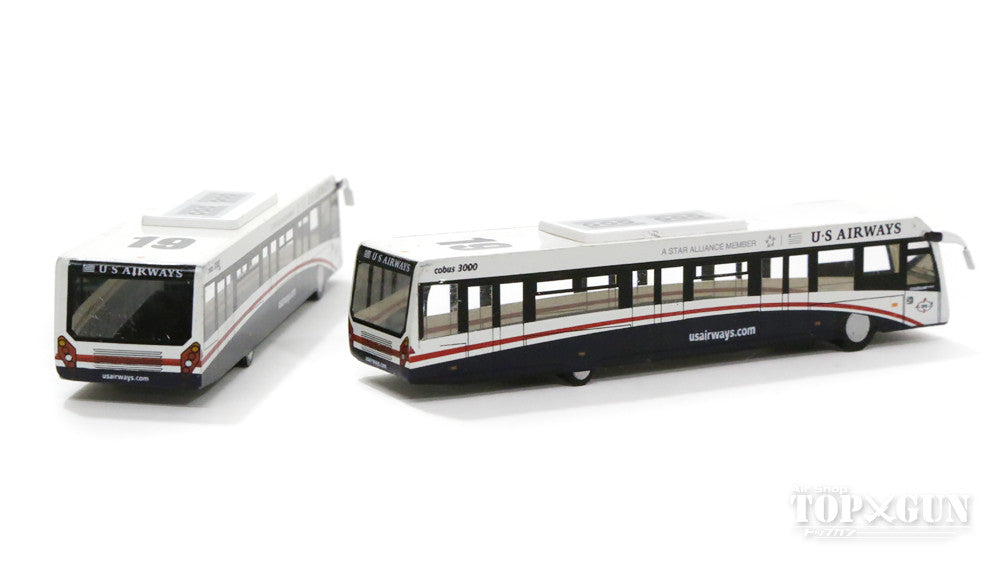 Airport diorama accessories US Airways Contrac COBUS 3000 Ramp bus set of 2 1/200 *Plastic [G2USA573]