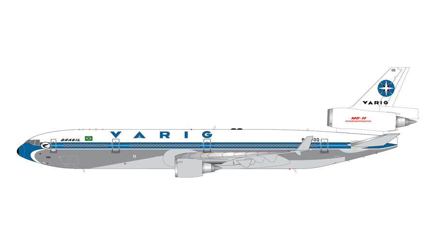 MD-11 Varig Brazilian Airlines PP-VOQ (polished belly) 1/200 [G2VRG1007]