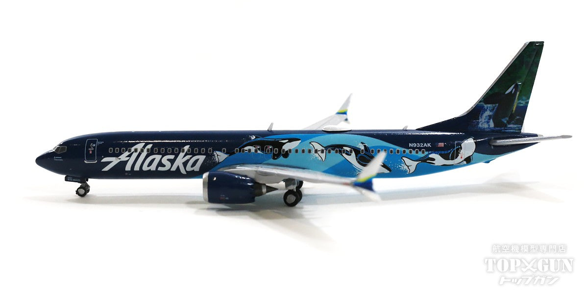 737 MAX 9 アラスカ航空 特別塗装 「環境維持可能性目標2025年／West Coast Wonders/orcas」  2022年 N932AK 1/400 [GJASA2078]