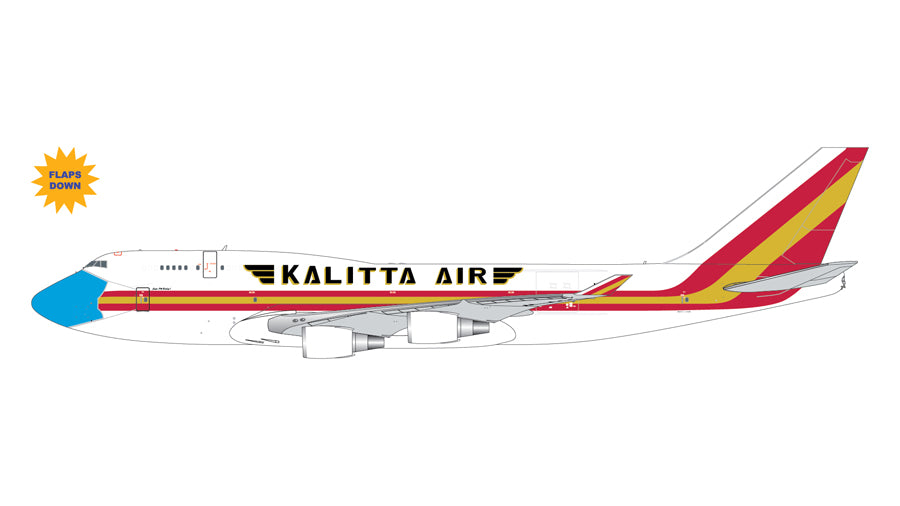 747-400BCF（改造貨物型） カリッタ・エア 特別塗装 「マスク」 （主翼フラップダウン固定） N744CK 1/400 [GJCKS1999F]