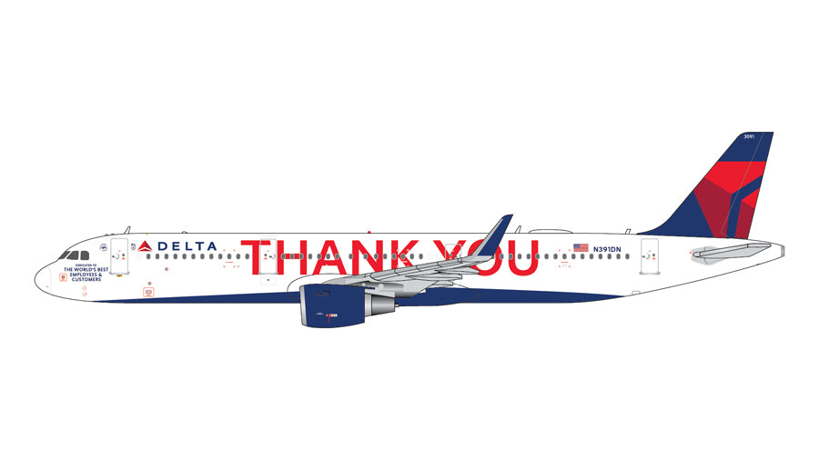 A321 デルタ航空 N391DN 「Thank You」 livery 1/400 [GJDAL1927]