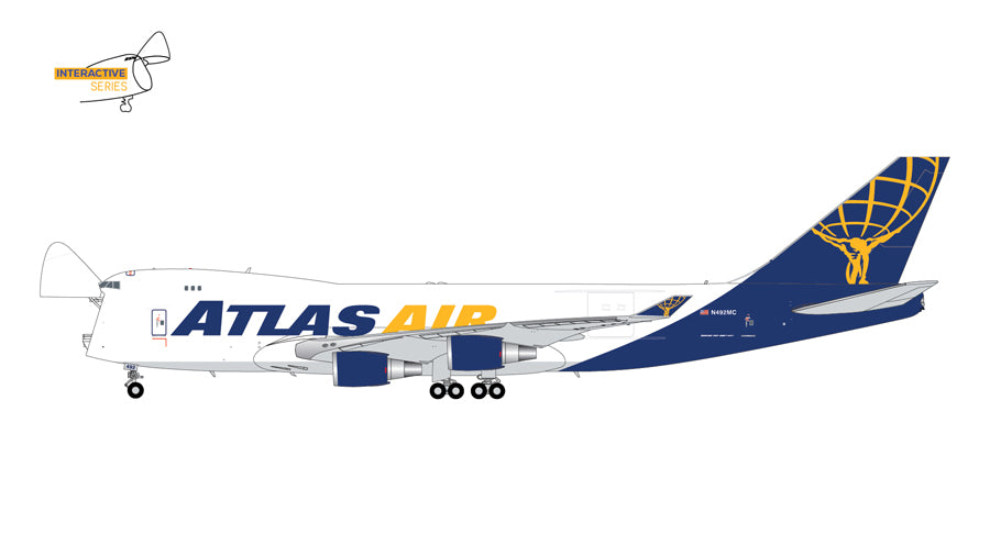 747-400F (Cargo Type) Atlas Air (Cargo door can be opened or closed) N492MC 1/400 [GJGTI2012]