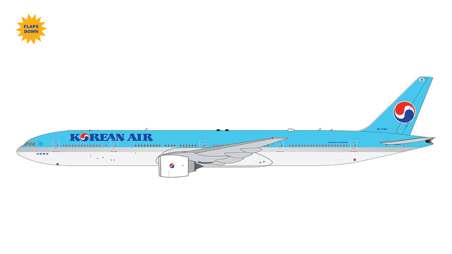 GeminiJets 777-300ER 大韓航空（フラップダウン固定） HL7784 1/400