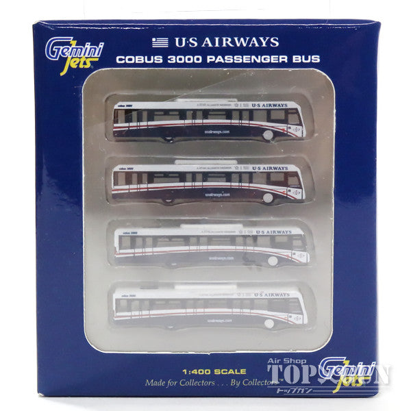 Airport diorama accessories US Airways Contrac COBUS 3000 Ramp bus set of 4 1/400 [GJUSA1533]