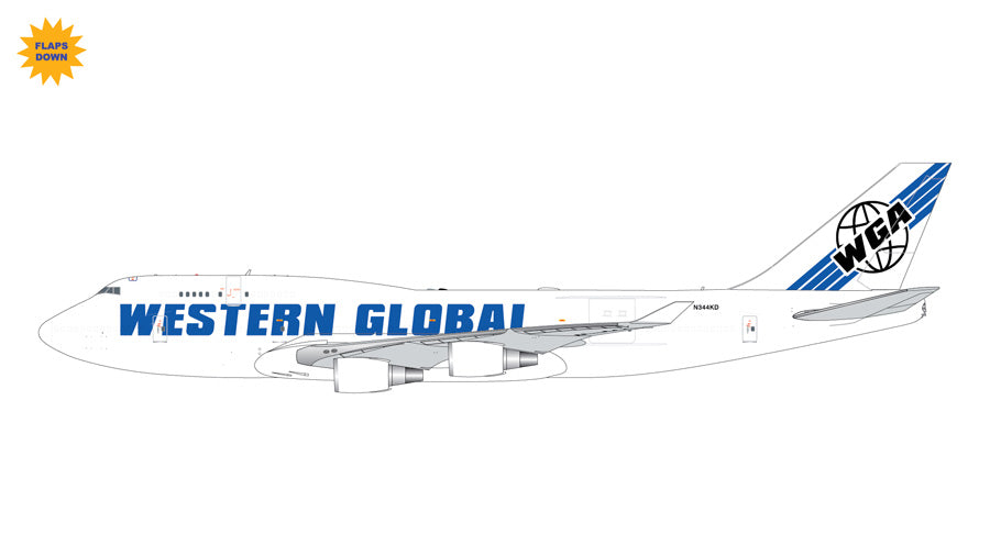 747-400BCF (modified cargo type) Western Global Airlines (flaps down fixed) N344KD 1/400 [GJWGN2015F]