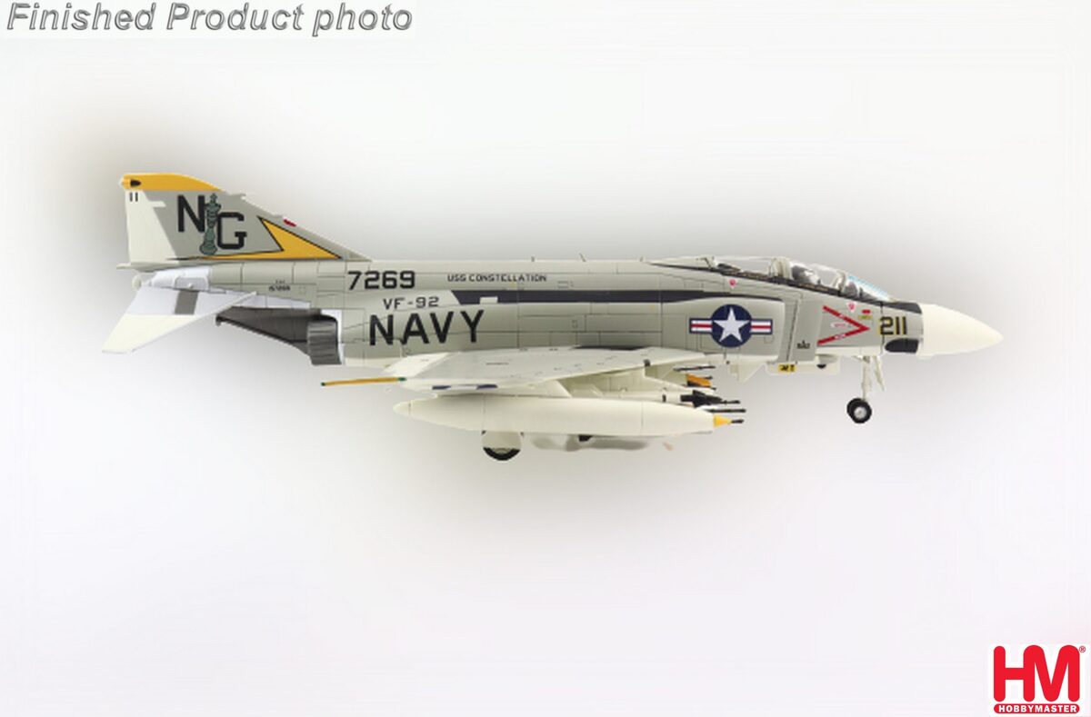 F-4J US Navy 92nd Fighter Squadron "Silver Kings" Lt. James McDevitt/Captain Kurt Dawes aircraft on board the aircraft carrier Constellation (MiG-21 shot down) May 10, 1972 NG211/#157269 1/72 [HA19033]