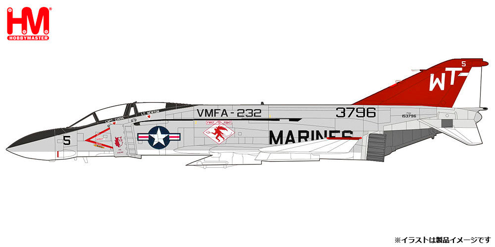 F-4J USMC 232nd Marine Fighter Attack Squadron "Red Devils" Iwakuni Air Base 1977 #153796/#5 1/72 [HA19037]