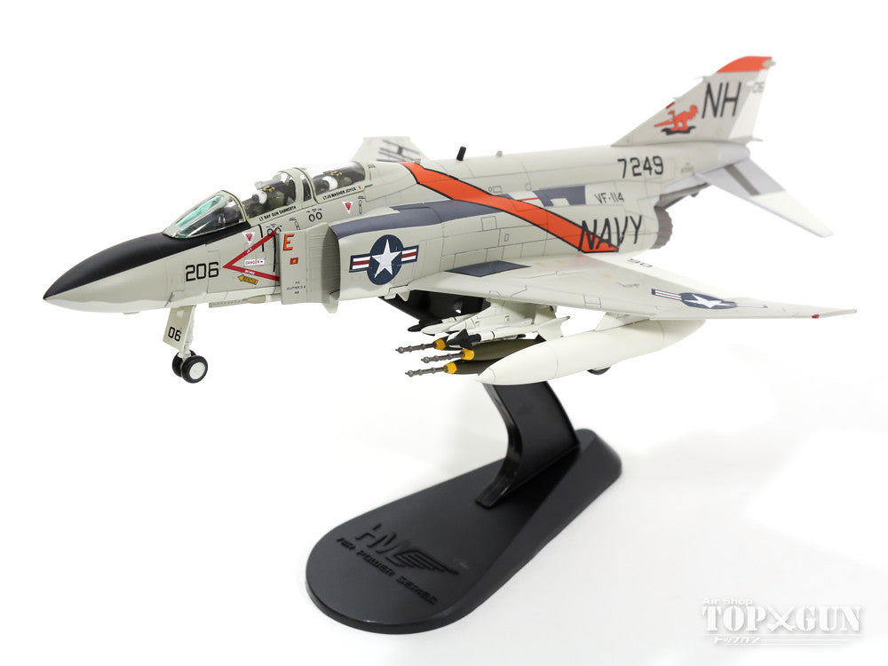 F-4J US Navy 114th Fighter Squadron "Ardbergs" Captain Robert Hughes &amp; Lieutenant Adolf Kurtz's aircraft from the aircraft carrier Kitty Hawk in 1972 #157249/NH206 1/72 [HA1945]