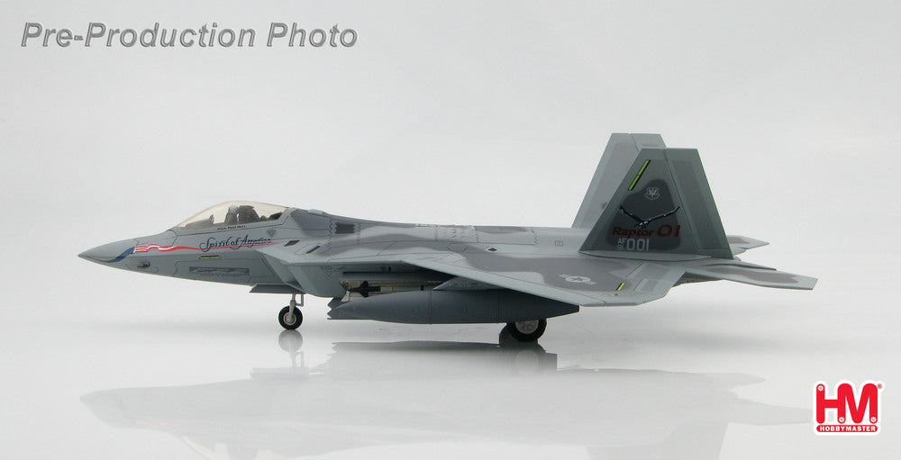 F-22A US Air Force Test Aircraft "Spirit of America" Edwards Air Force #91-001 1/72 *Additional tanks and missiles [HA2811B]