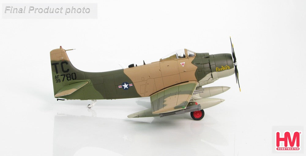 [Pre-order item] A-1H Skyraider, US Air Force, 56th Special Operations Wing, 1st Special Operations Squadron, Nakhon Phanom Air Base, Thailand #139780 "Firebird", April 1970, 1/72 [HA2911]