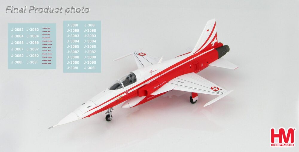 F-5E Swiss Air Force Acrobatic Team "Patrouille Suisse" 21 years (with pilot name decals) 1/72 [HA3361]