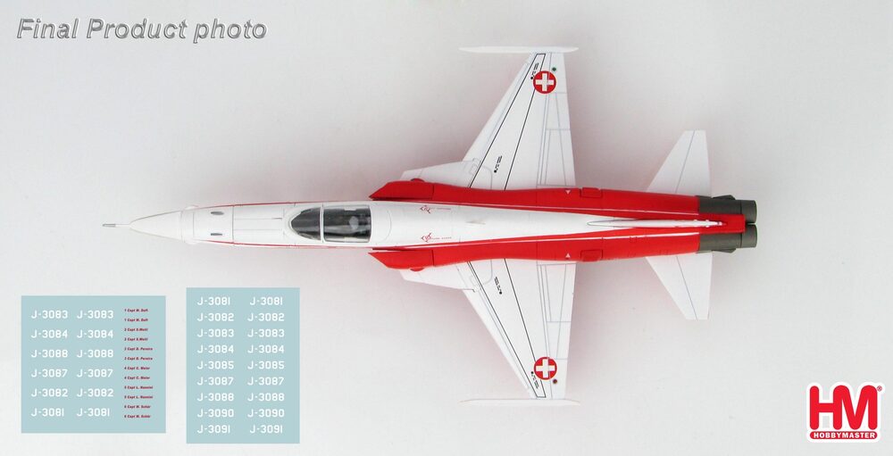 F-5E Swiss Air Force Acrobatic Team "Patrouille Suisse" 21 years (with pilot name decals) 1/72 [HA3361]