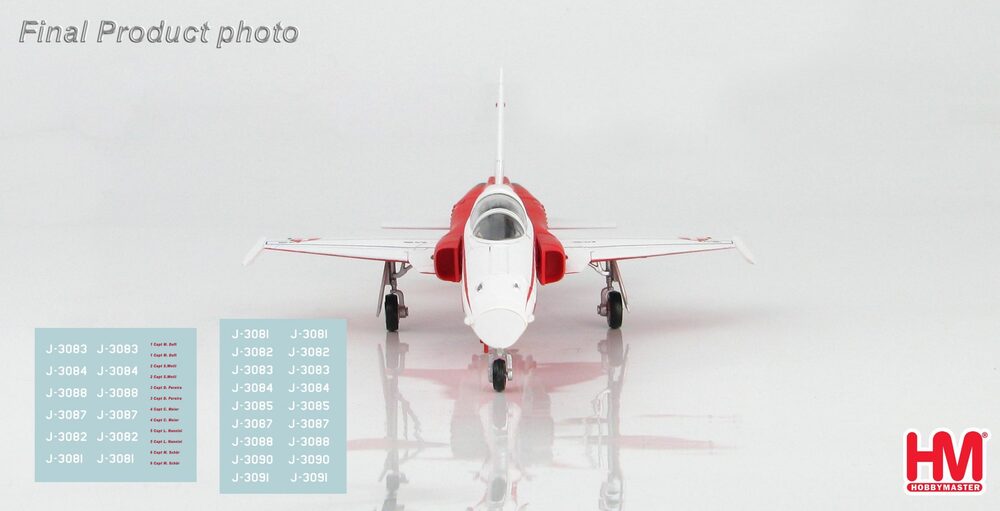 F-5E Swiss Air Force Acrobatic Team "Patrouille Suisse" 21 years (with pilot name decals) 1/72 [HA3361]