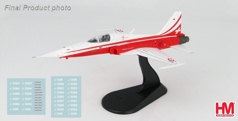 F-5E Swiss Air Force Acrobatic Team "Patrouille Suisse" 21 years (with pilot name decals) 1/72 [HA3361]