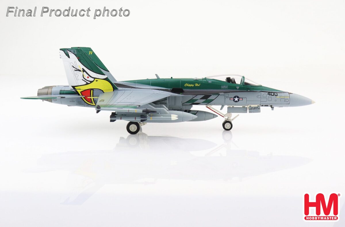 F/A-18C アメリカ海軍 第195戦闘攻撃飛行隊「ダムバスターズ」 特別塗装 航空団司令（CAG）機　「チッピーホー」 2010年 #164899/NF400 1/72 [HA3566]