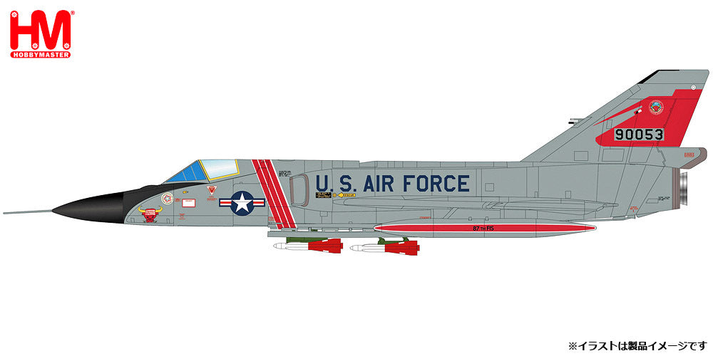 F-106A, United States Air Force 87th Fighter Interceptor Squadron "Red Bulls", K.I. Sawyer Field, Michigan, 1970s #90053 1/72 [HA3612]